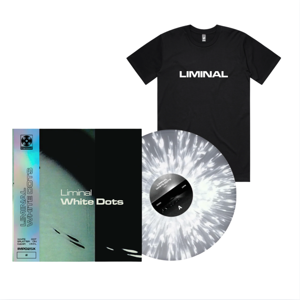 Liminal - White Dots - exclusive clear & white splatter Vinyl LP + black tee