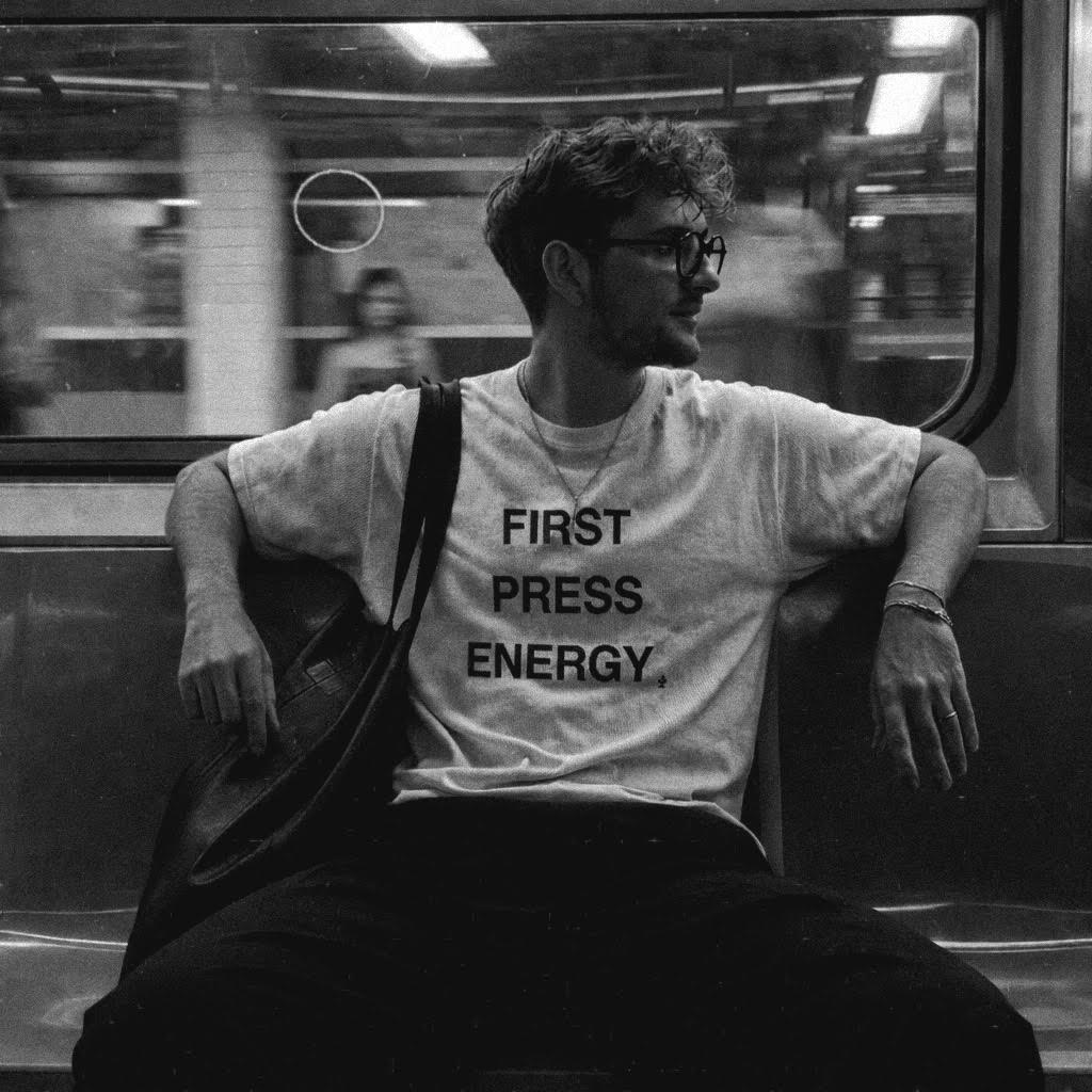 Limited Edition Impressed OVERSIZE TEE - IMPM014 WHITE 'FIRST PRESS ENERGY'