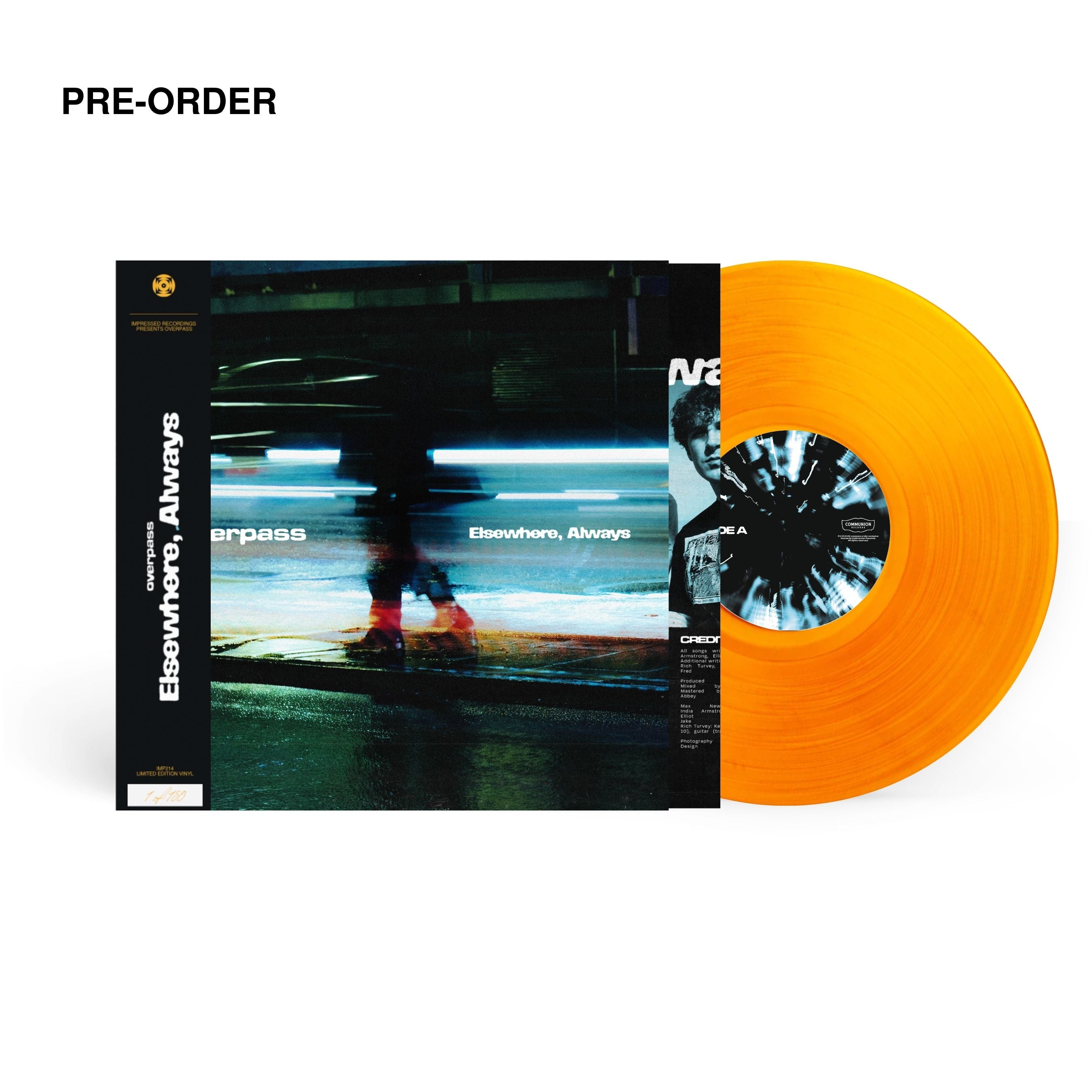 OVERPASS - ELSEWHERE, ALWAYS - WORLD EXCLUSIVE ORANGE Vinyl LP