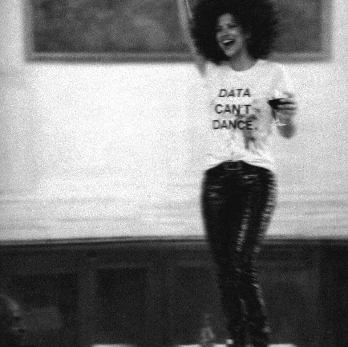 Limited Edition Impressed WHITE TEE - IMPM010 'DATA CAN'T DANCE'