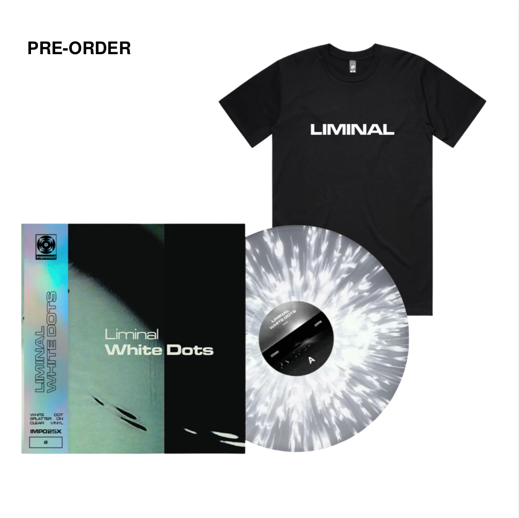 Liminal - White Dots - exclusive clear & white splatter Vinyl LP + black tee