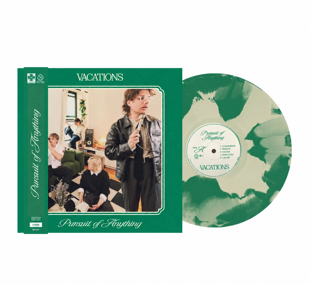 VACATIONS - PURSUIT OF ANYTHING - WORLD EXCLUSIVE GREEN & BONE SMASH VINYL LP