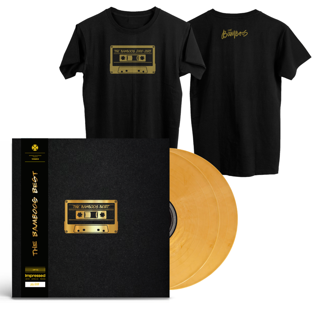 THE BAMBOOS BEST 25TH ANNIVERSARY Double Vinyl LP + T-shirt Bundle